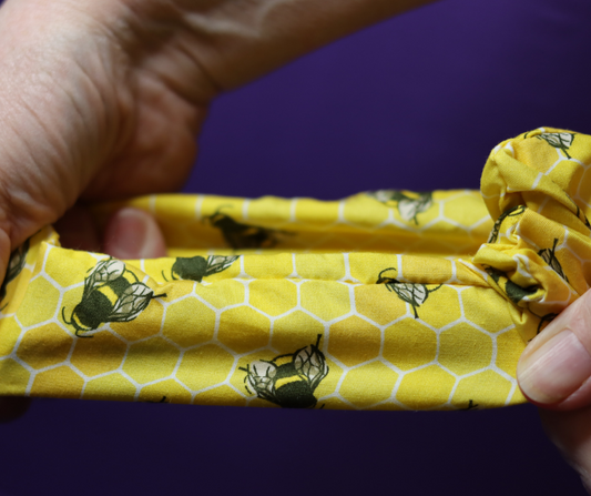 Busy Bee Hair Scrunchie / Hair Tie - Yellow Version