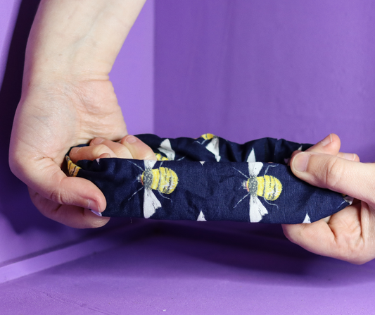 Busy Bee Scrunchie - Navy