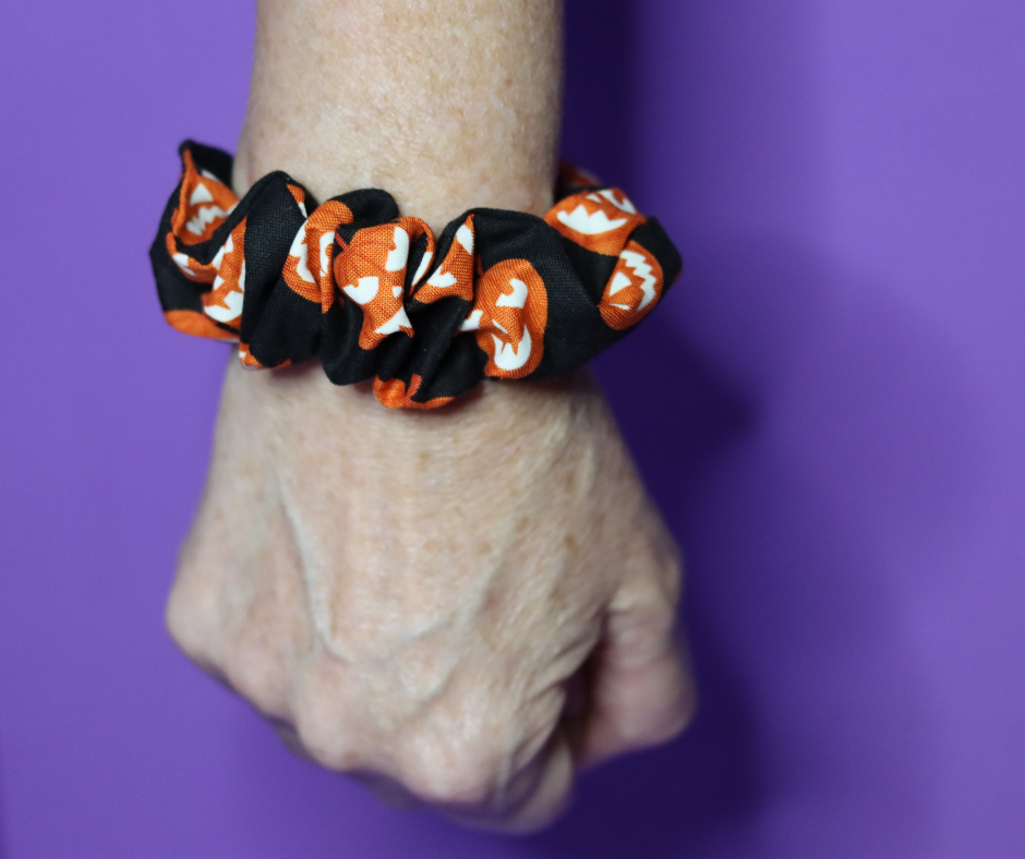 Halloween Pumpkin Hair Scrunchie