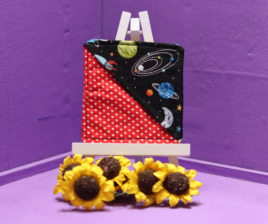 Space Themed Fabric Corner Bookmark