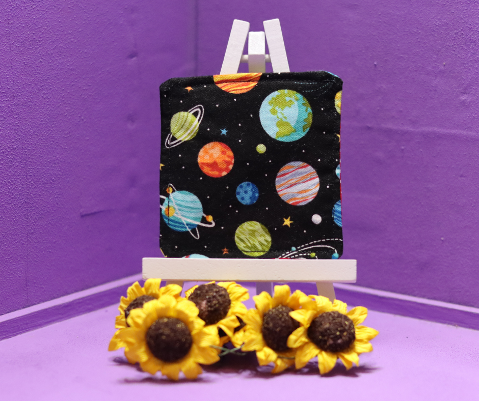 Space Themed Fabric Corner Bookmark