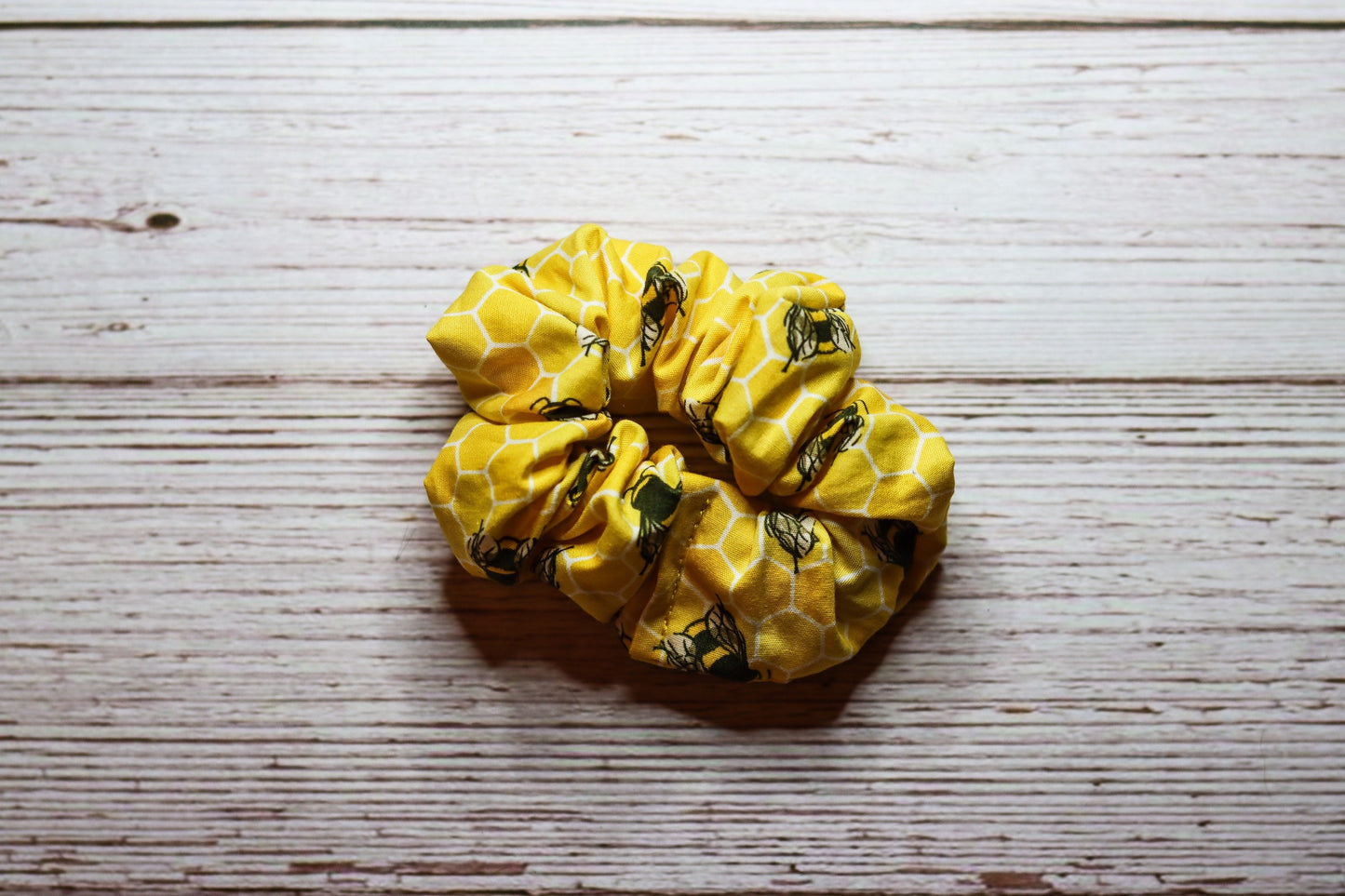 Busy Bee Hair Scrunchie / Hair Tie - Yellow Version