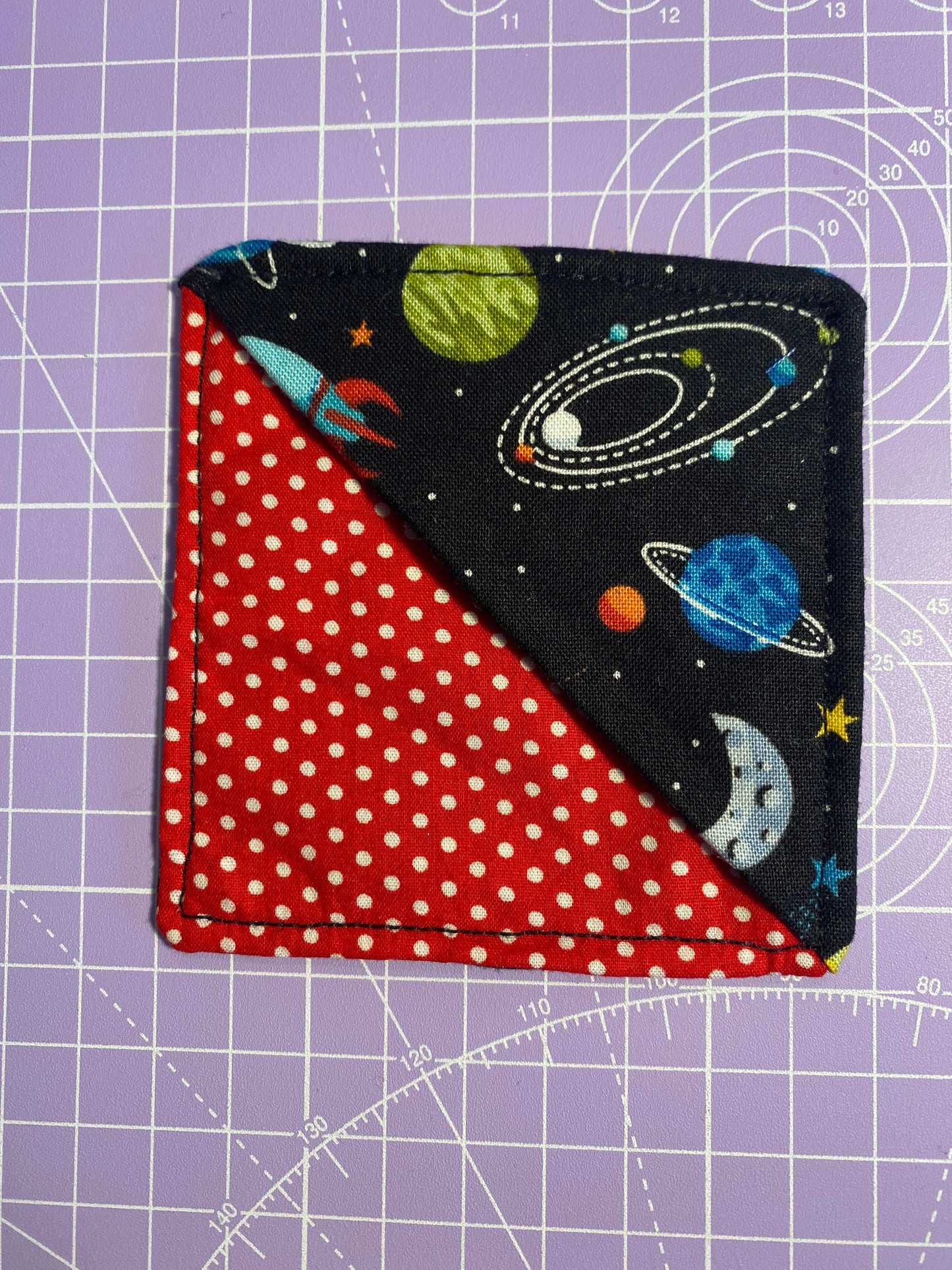 Space Themed Fabric Corner Bookmark