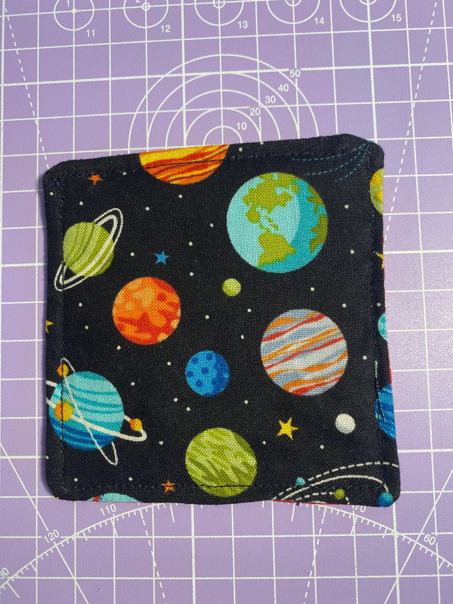 Space Themed Fabric Corner Bookmark